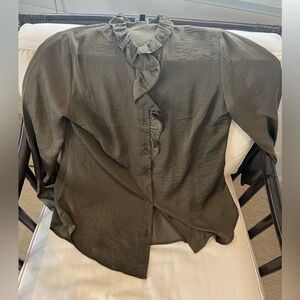 Cabi Ruffle V-neck Blouse